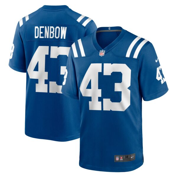 Men’s Indianapolis Colts Trevor Denbow Nike Royal Game Player Jersey