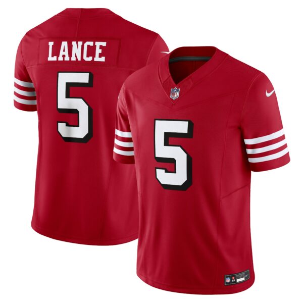 Men’s San Francisco 49ers Trey Lance Nike Scarlet Vapor F.U.S.E. Limited Jersey