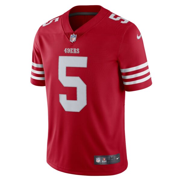 Men’s San Francisco 49ers Trey Lance Nike Scarlet Vapor Limited Jersey