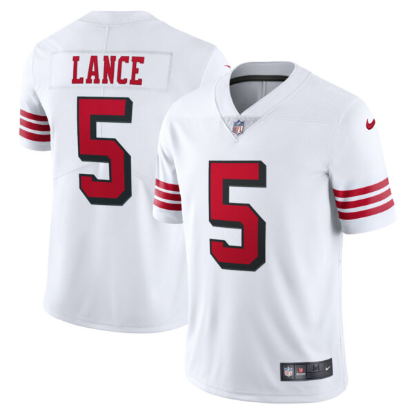 Men’s San Francisco 49ers Trey Lance Nike White Alternate 2 Vapor Limited Jersey