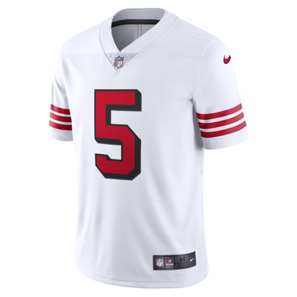 Men’s San Francisco 49ers Trey Lance Nike White Alternate 2 Vapor Limited Jersey