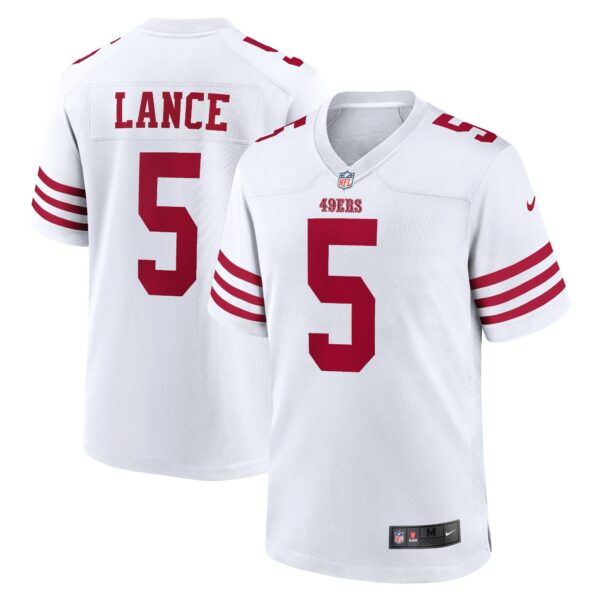 Men’s San Francisco 49ers Trey Lance Nike White Player Game Jersey