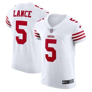 Men's San Francisco 49ers Trey Lance Nike White Vapor Elite Jersey