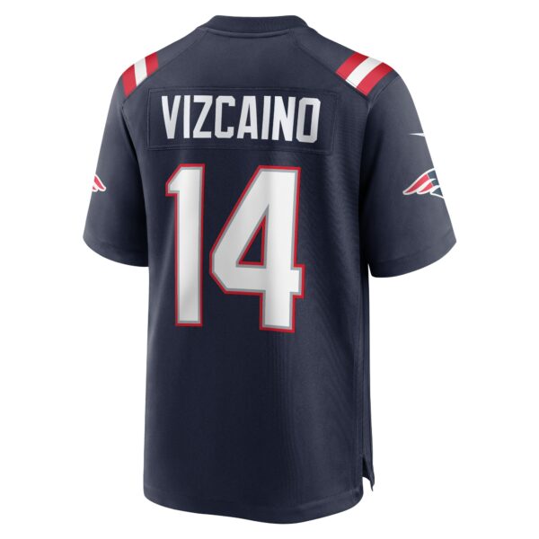 Men’s New England Patriots Tristan Vizcaino Nike Navy Home Game Player Jersey