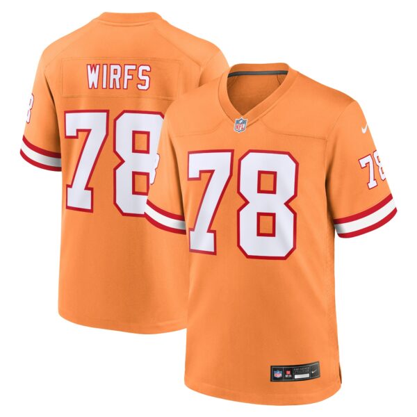 Men’s Tampa Bay Buccaneers Tristan Wirfs Nike Orange Throwback Game Jersey