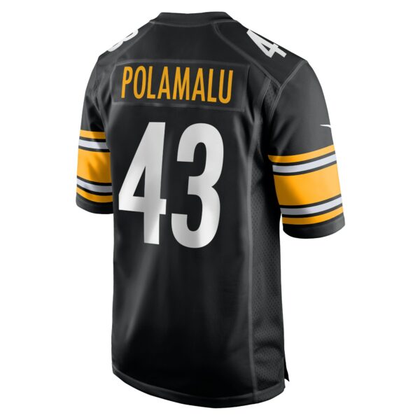 Men’s Pittsburgh Steelers Troy Polamalu Nike Black Retired Player Game Jersey