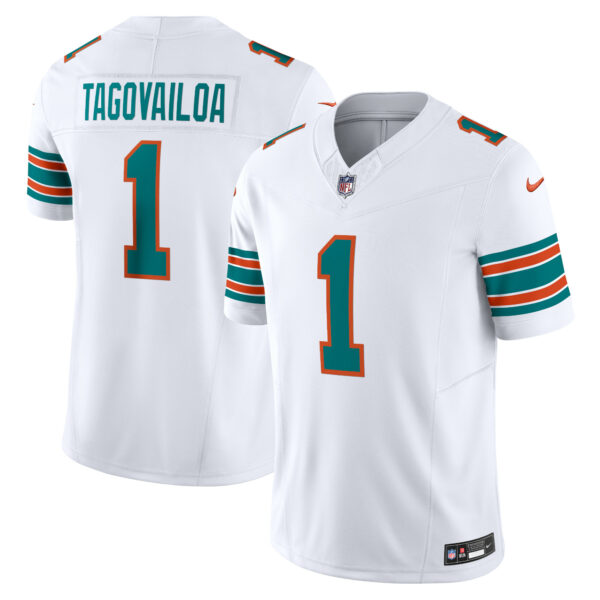 Men’s Miami Dolphins Tua Tagovailoa Nike White Vapor F.U.S.E. Limited Jersey