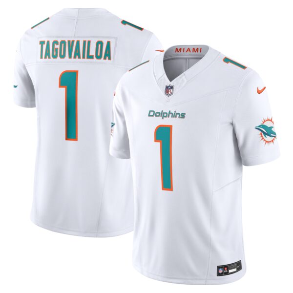 Men’s Miami Dolphins Tua Tagovailoa Nike White Vapor F.U.S.E. Limited Jersey