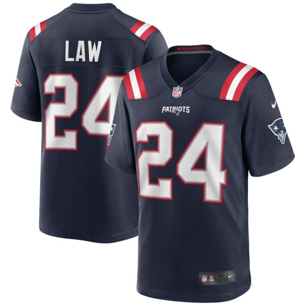 Men’s New England Patriots Ty Law Nike Navy Game Retired Player Jersey