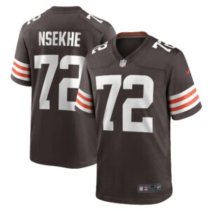 Men's Cleveland Browns Ty Nsekhe Nike Brown Game Jersey