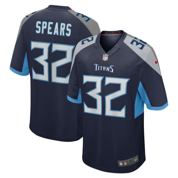 Men’s Tennessee Titans Tyjae Spears Nike Navy Team Game Jersey