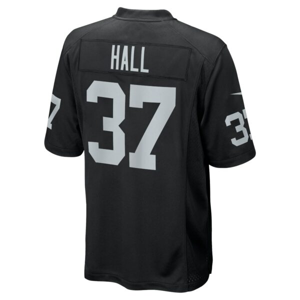 Men’s Las Vegas Raiders Tyler Hall Nike Black Team Game Jersey