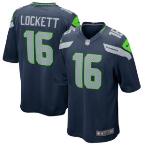 Men's Seattle Seahawks Tyler Lockett Nike College Navy Game Jersey