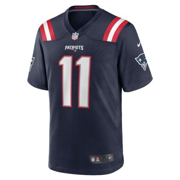 Men’s New England Patriots Tyquan Thornton Nike Navy Game Player Jersey