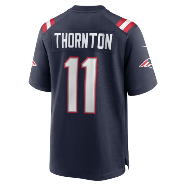 Men’s New England Patriots Tyquan Thornton Nike Navy Game Player Jersey