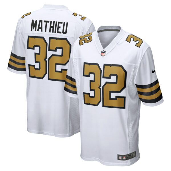 Men’s New Orleans Saints Tyrann Mathieu Nike White Player Game Jersey