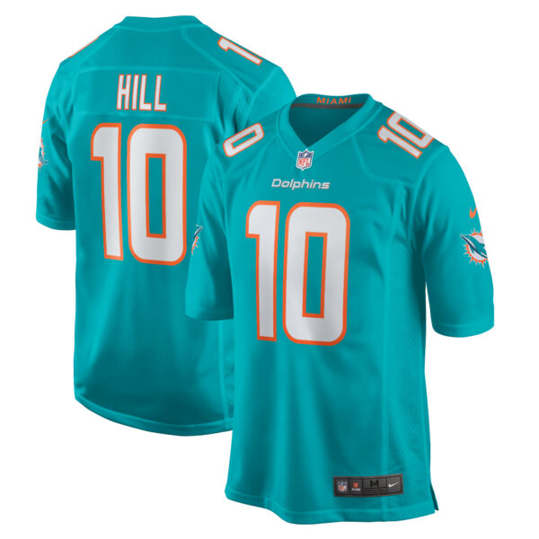 Men’s Miami Dolphins Tyreek Hill Nike Aqua Game Jersey