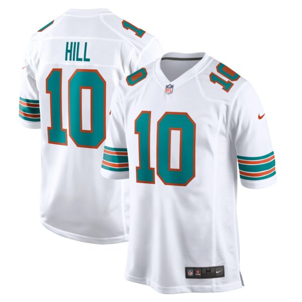 Men’s Miami Dolphins Tyreek Hill Nike White Alternate Game Jersey