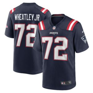 Men's New England Patriots Tyrone Wheatley Nike Navy Team Game Jersey