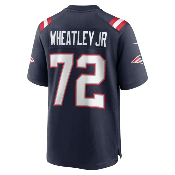 Men’s New England Patriots Tyrone Wheatley Nike Navy Team Game Jersey