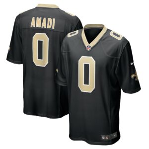 Men's New Orleans Saints Ugo Amadi Nike Black Team Game Jersey