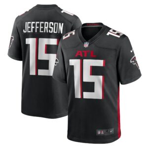 Men's Atlanta Falcons Van Jefferson Nike Black Game Jersey