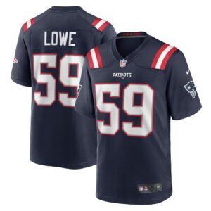 Men's New England Patriots Vederian Lowe Nike Navy Team Game Jersey