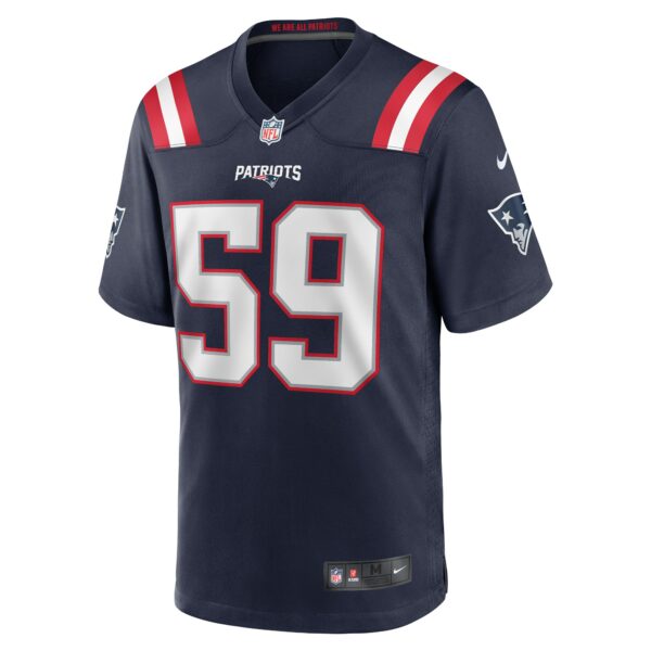 Men’s New England Patriots Vederian Lowe Nike Navy Team Game Jersey