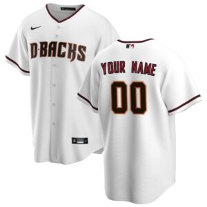 Men's Arizona Diamondbacks Nike White Home Replica Custom Jersey