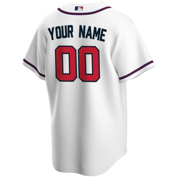 Men’s Atlanta Braves Nike White Home Replica Custom Jersey