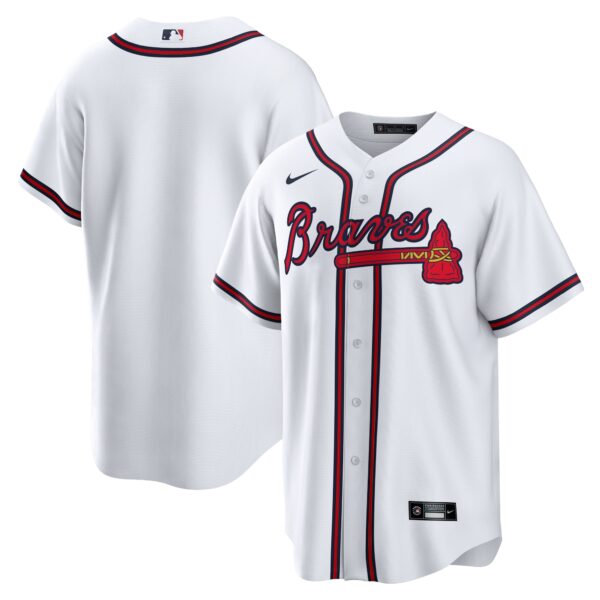 Men’s Atlanta Braves Nike White Home Replica Team Jersey