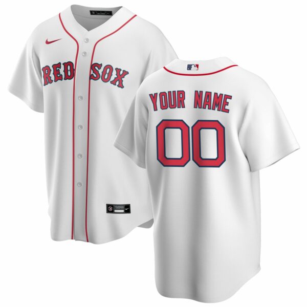 Men’s Boston Red Sox Nike White Home Replica Custom Jersey