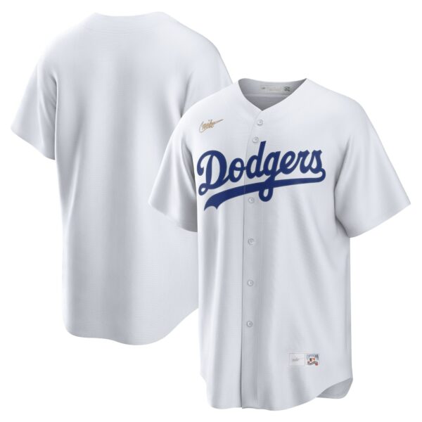 Men’s Brooklyn Dodgers Nike White Home Cooperstown Collection Team Jersey