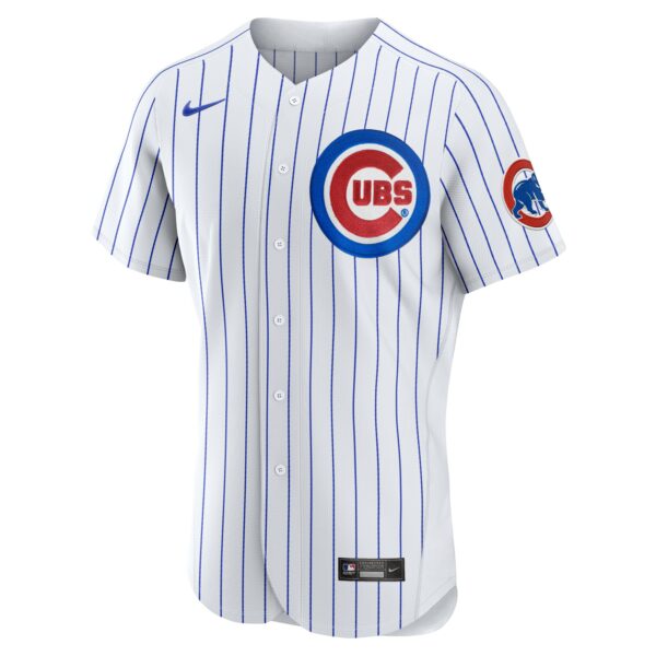 Men’s Chicago Cubs Nike White Home Authentic Custom Jersey