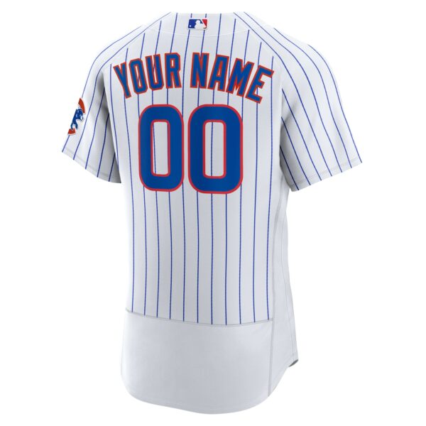 Men’s Chicago Cubs Nike White Home Authentic Custom Jersey