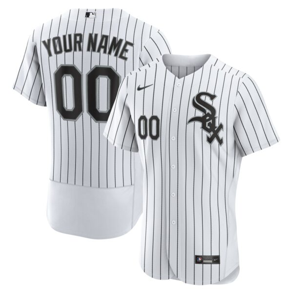 Men’s Chicago White Sox Nike White Home Authentic Custom Jersey