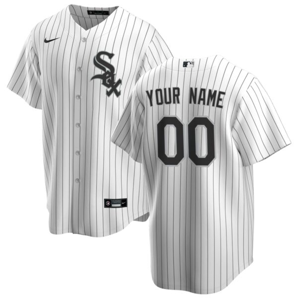 Men’s Chicago White Sox Nike White Home Replica Custom Jersey