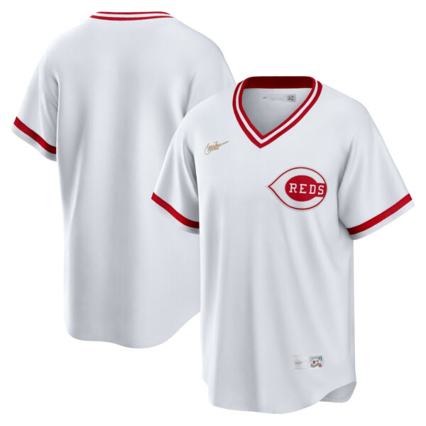 Men’s Cincinnati Reds Nike White Home Cooperstown Collection Team Jersey