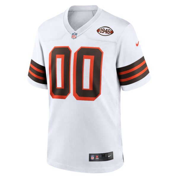 Men’s Cleveland Browns Nike White 1946 Collection Alternate Custom Jersey