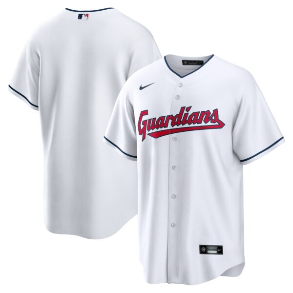 Men’s Cleveland Guardians Nike White Home Blank Replica Jersey