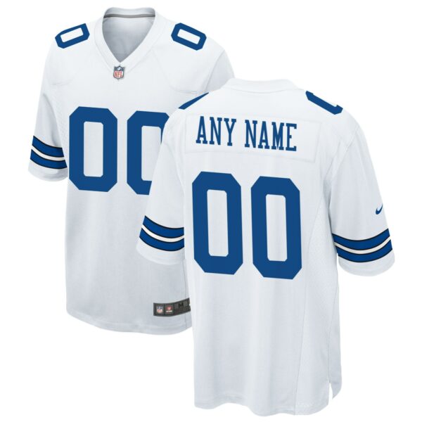 Men’s Dallas Cowboys Nike White Custom Game Jersey