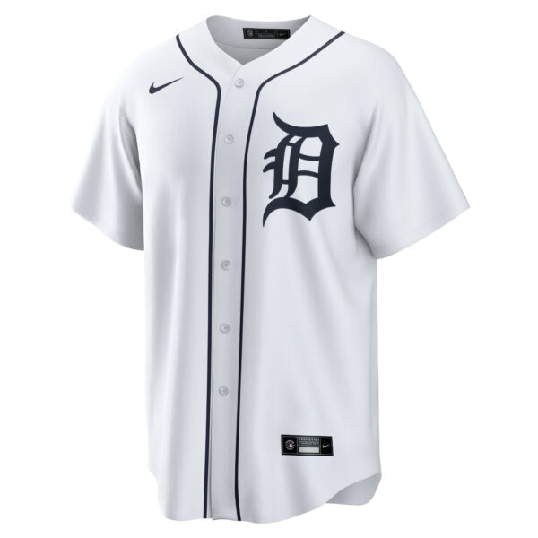 Men’s Detroit Tigers Nike White Home Blank Replica Jersey