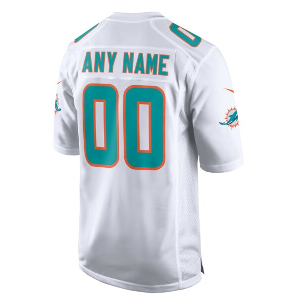 Men’s Miami Dolphins Nike White Custom Game Jersey