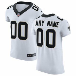 Men's New Orleans Saints Nike White Vapor Untouchable Elite Custom Jersey