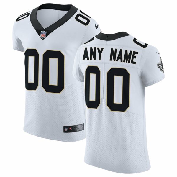 Men’s New Orleans Saints Nike White Vapor Untouchable Elite Custom Jersey