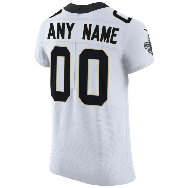 Men’s New Orleans Saints Nike White Vapor Untouchable Elite Custom Jersey