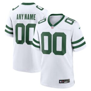 Men's New York Jets Nike White Legacy Custom Game Jersey