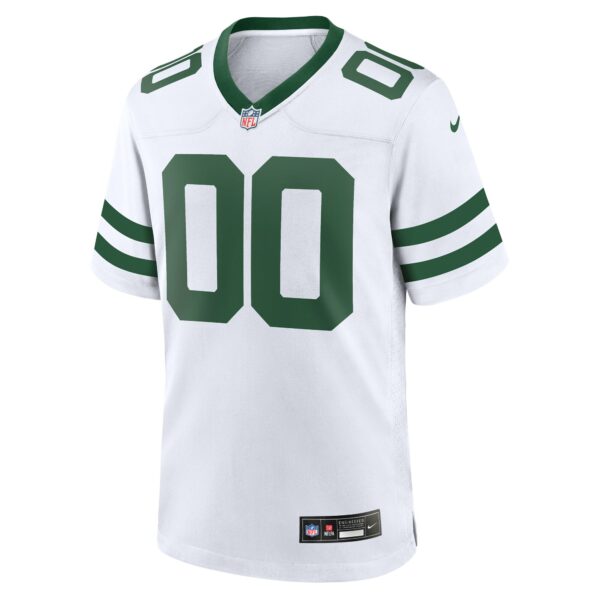 Men’s New York Jets Nike White Legacy Custom Game Jersey