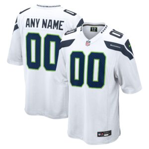 Men's Seattle Seahawks Nike White Custom Game Jersey