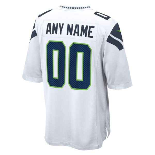 Men’s Seattle Seahawks Nike White Custom Game Jersey